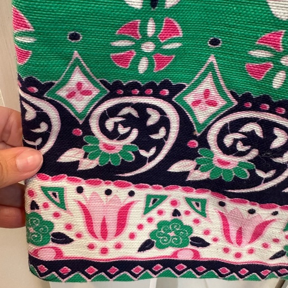 Talbots Fringe Sleeveless Floral Paisley Boho Southwestern Dress Plus Size 14W - Picture 10 of 13